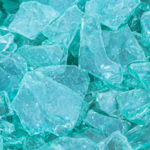 Image of waste glass for recycling in industry,broken glass recycled